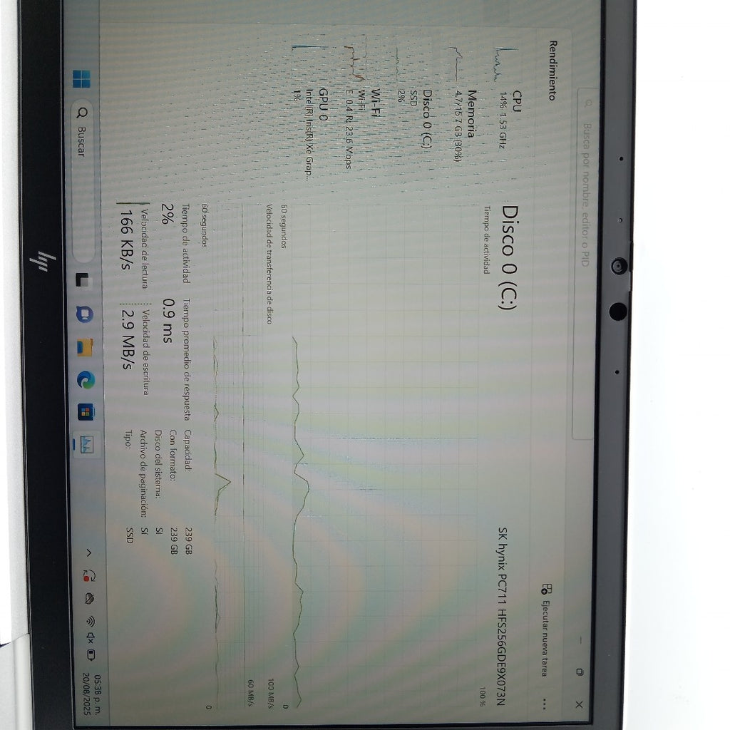 LAPTOP HP ELITEBOOK 840 G8 (2023) 256 GB SSD 16 GB RAM (SEMINUEVO)