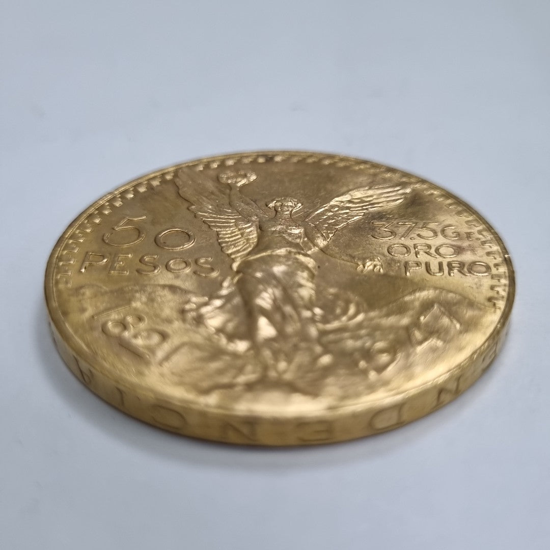 K1 41,60 GRMS - DTO. 0,00 GRMS - 21 K - AVALÚO 76003,20 * IDENTIFICACIÓN  MONEDA NOMINATIVA * MONEDAS PESOS  50 PESOS (SEMINUEVO)