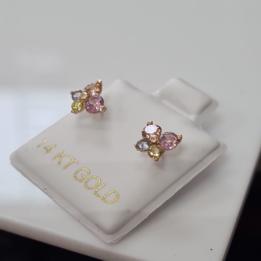 BROQUELES ORO 14K 1 (NUEVO)