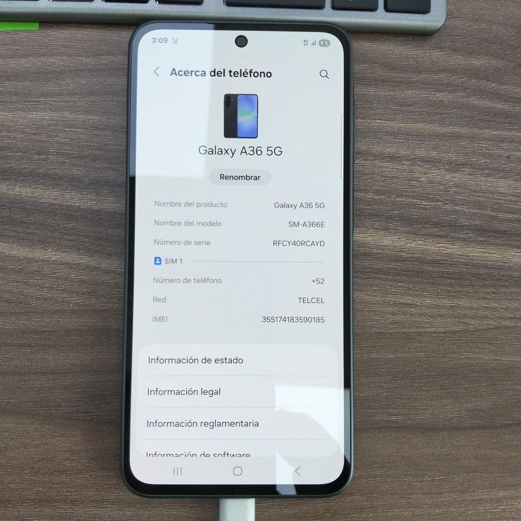 CELULAR SAMSUNG GALAXY A36 5G SM-A366E (2025) 128 GB 6 GB RAM (SEMINUEVO)