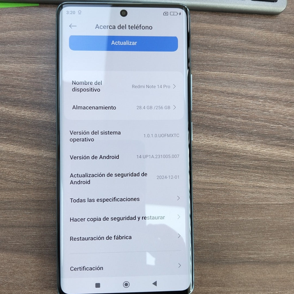 CELULAR XIAOMI REDMI NOTE 14 PRO 24116RACCG (2024) 256 GB 8 GB RAM (SEMINUEVO)