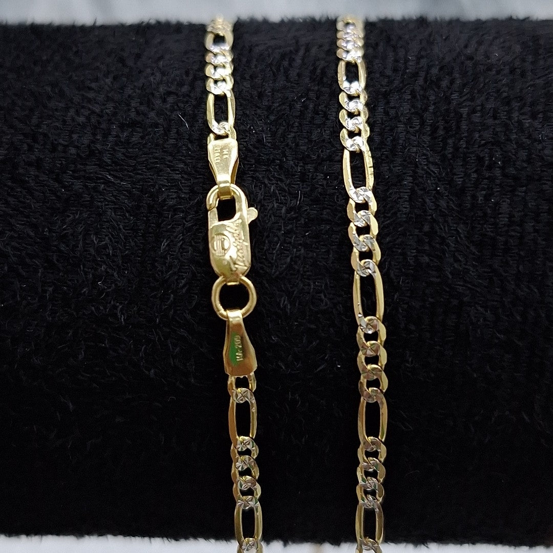 CADENAS CARTIER 3*1 DIAMANTADA ORO 14K 5.4 (NUEVO)