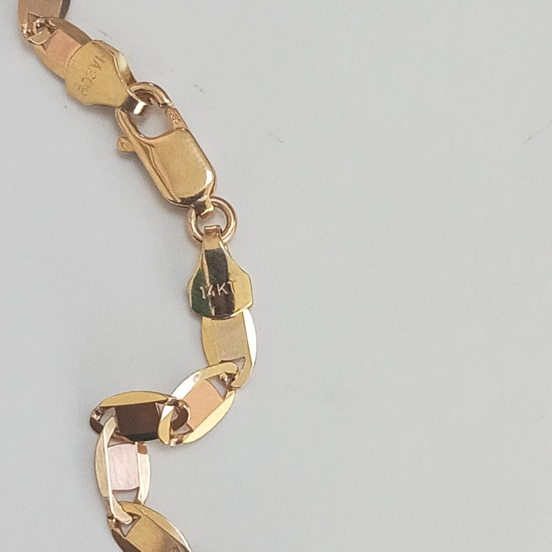 CADENAS VALENTINA/ESPEJO ORO 14K 9.8 (NUEVO)