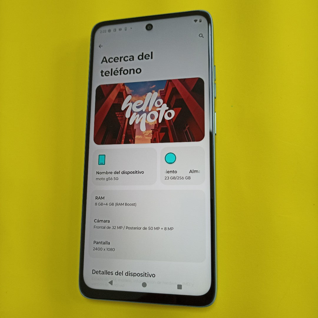 CELULAR MOTOROLA MOTO G56 5G XT2529-1(2025) 256 GB 8 GB RAM (SEMINUEVO)