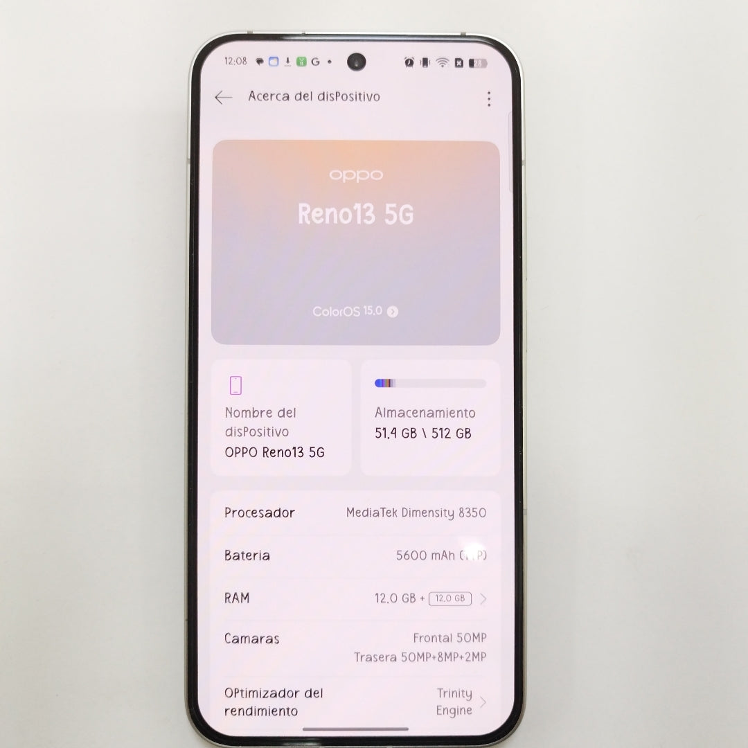 CELULAR OPPO  RENO13 5G CPH2689 (2024) 512 GB 12 GB RAM (SEMINUEVO)