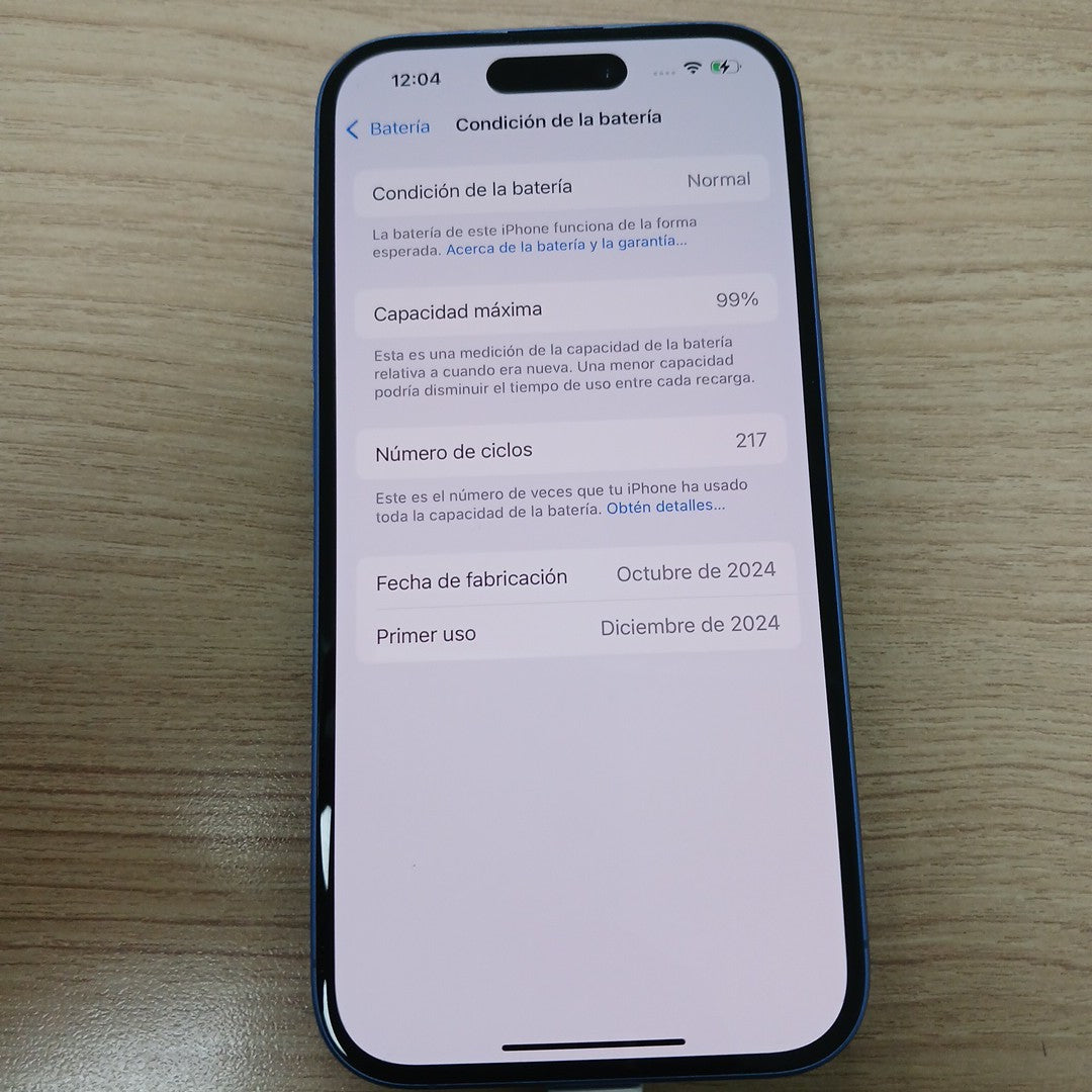 CELULAR APPLE IPHONE 16 A3286 (2024) 256 GB 8 GB RAM (SEMINUEVO)