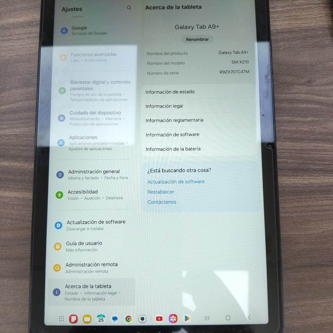 TABLETA SAMSUNG GALAXY TAB A9+ SM-X210 (2023) 64 GB 4 GB RAM (SEMINUEVO)