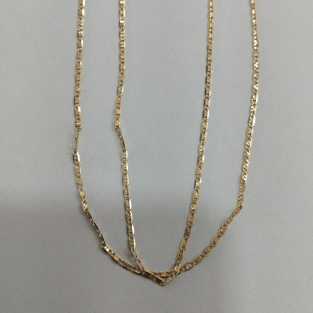 CADENAS VALENTINA/ESPEJO ORO 14K 1.6 (NUEVO)