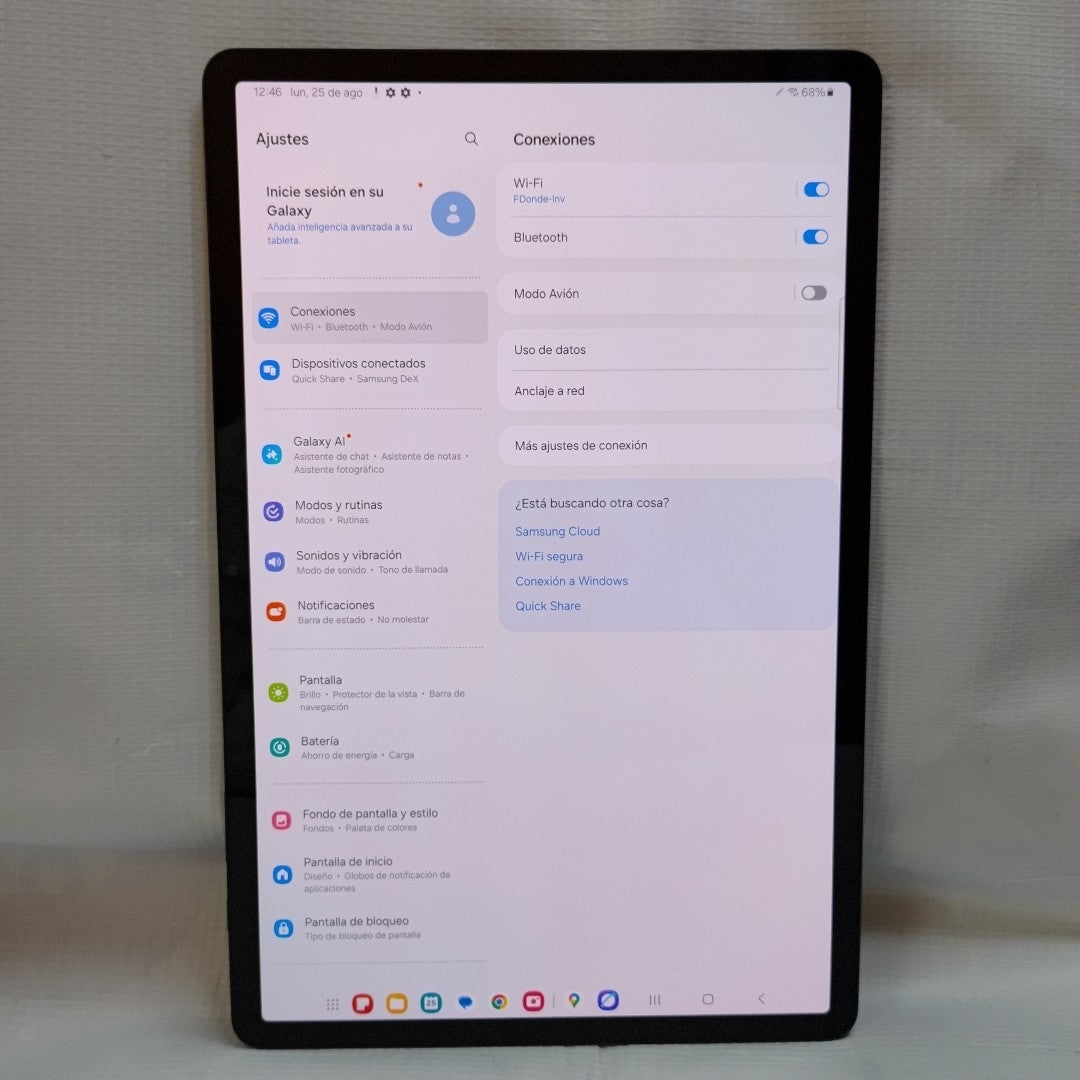 TABLETA SAMSUNG GALAXY TAB S8+ SM-X800 256 GB 8 GB RAM (SEMINUEVO)