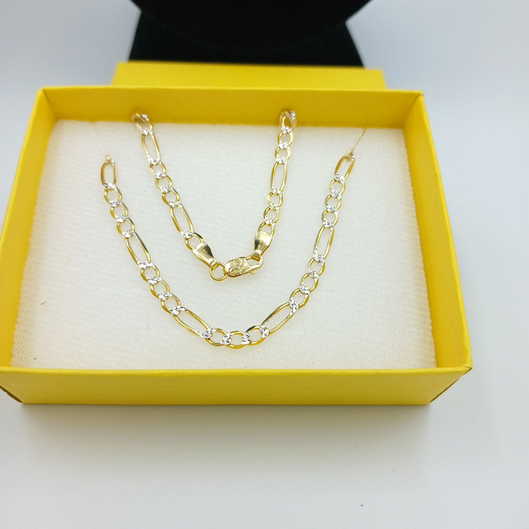 CADENAS CARTIER 3*1 DIAMANTADA ORO 14K 8.1 (NUEVO)