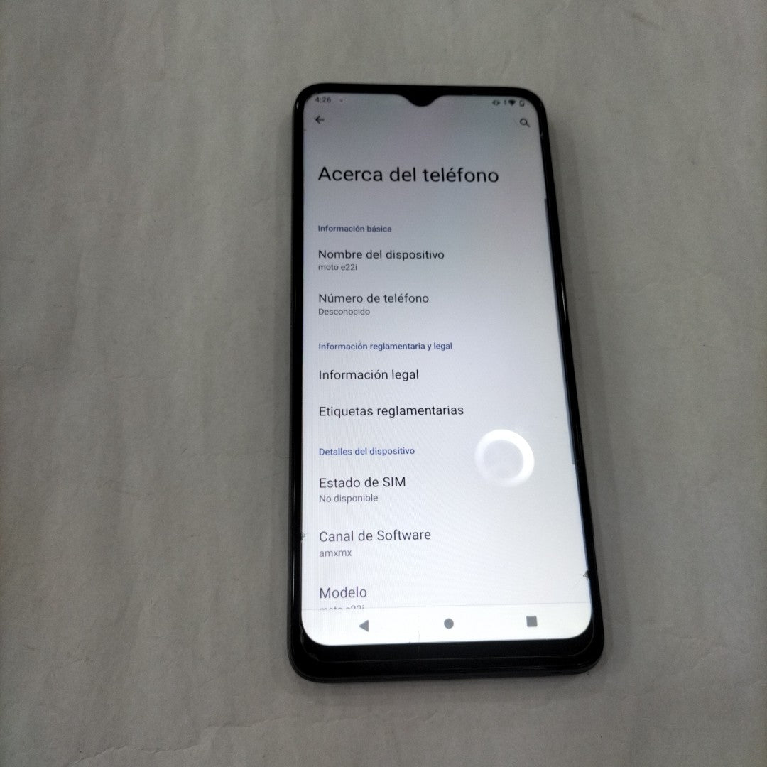 CELULAR MOTOROLA MOTO E22I XT2239-17 64 GB 2 GB RAM (SEMINUEVO)