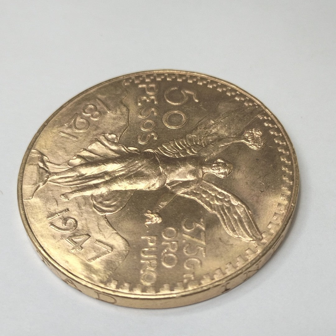 Moneda Centenario Cincuenta Pesos Oro Mexicano 21.6K
