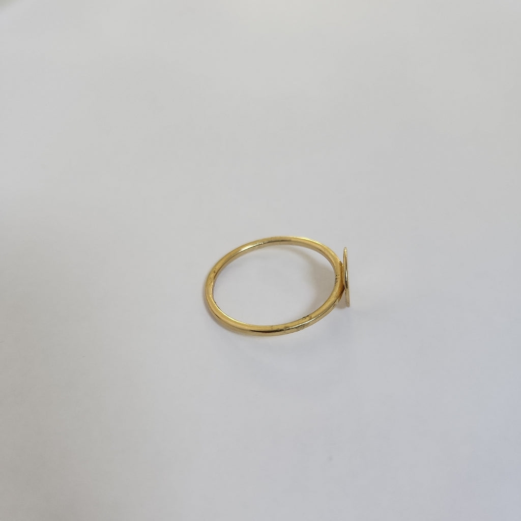 10182AND00070B954 FRD5 ANILLO CON CIRCULO PLANO EN MEDIO ORO 14K 1.6GRS (NUEVO)