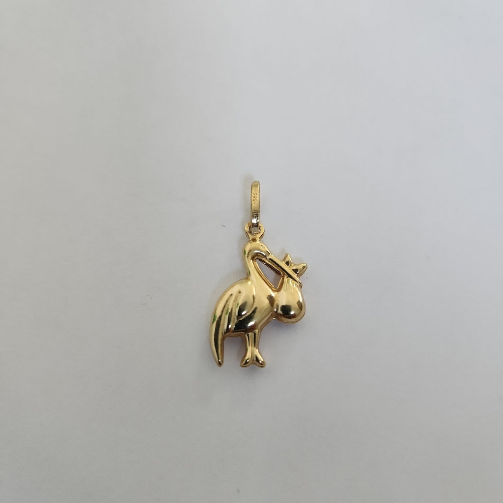 10132DIJ00000B410 FRD5 DIJE DE CIGÛEÑA O/A ORO 14K 1.2GRS (NUEVO)
