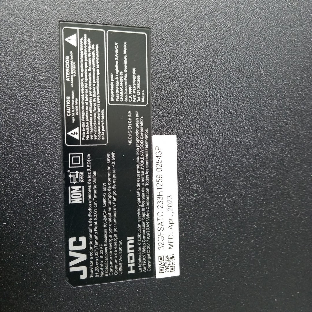 PANTALLA JVC SI32RF (2023) 32" LED HD (SEMINUEVO)