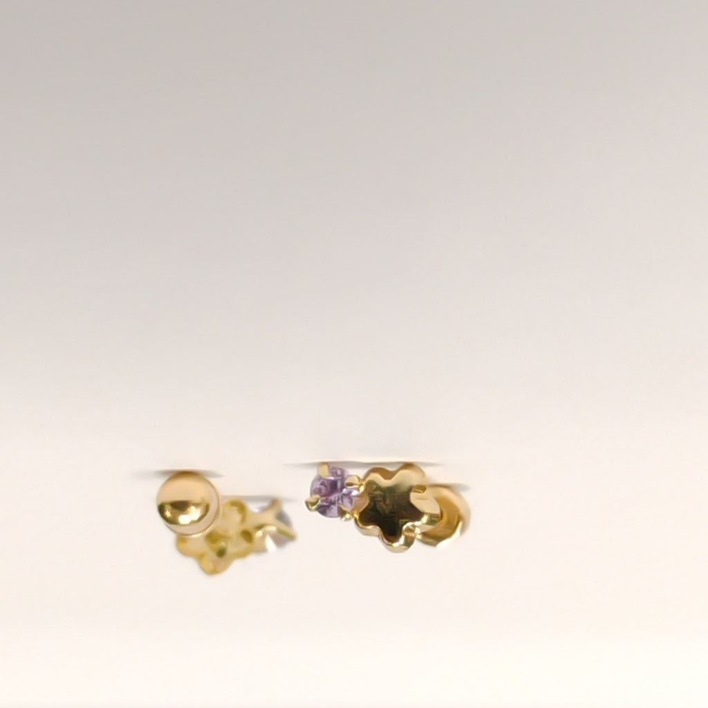 BROQUELES ORO 14K 1 (NUEVO)