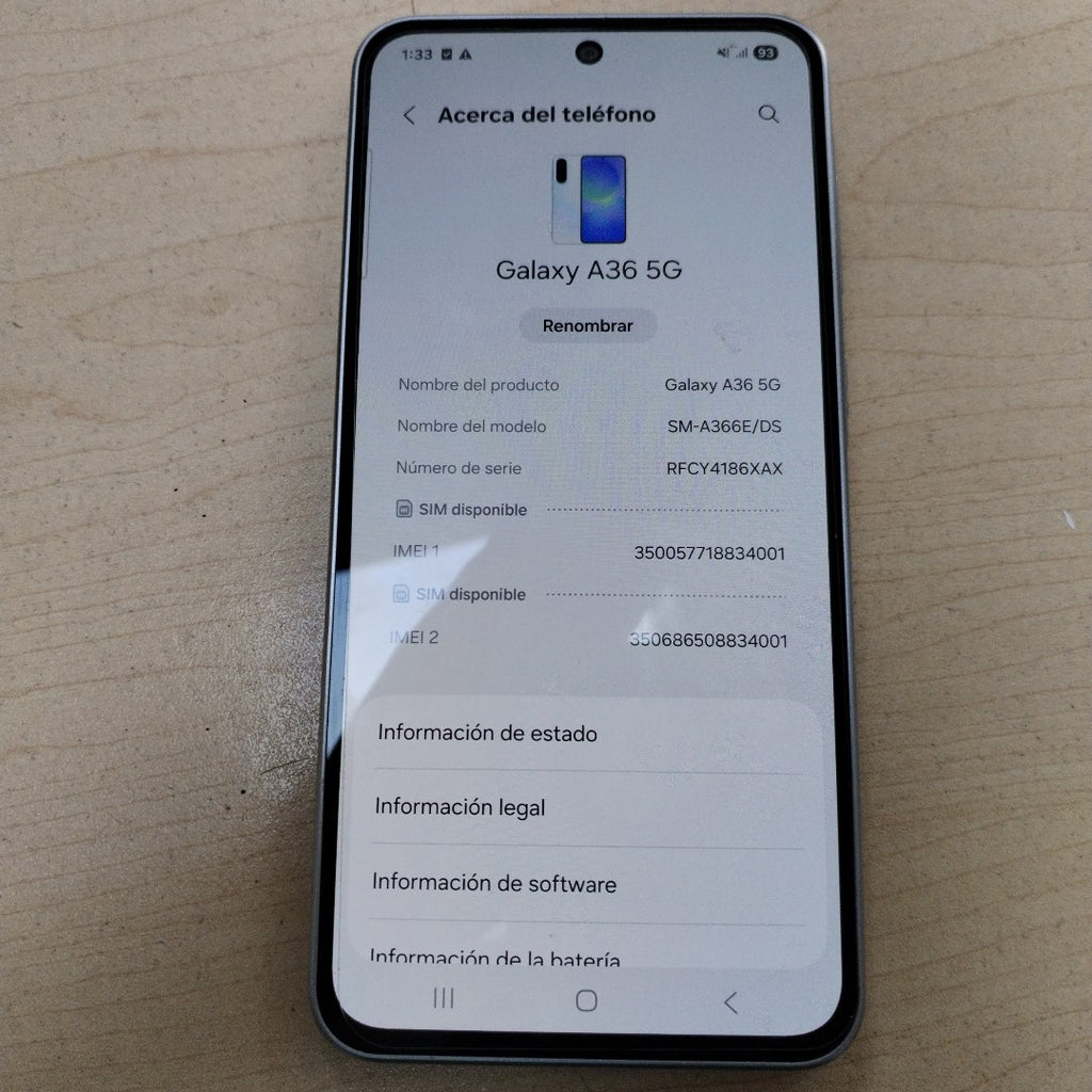 CELULAR SAMSUNG GALAXY A36 5G SM-A366E (2025) 256 GB 8 GB RAM (SEMINUEVO)