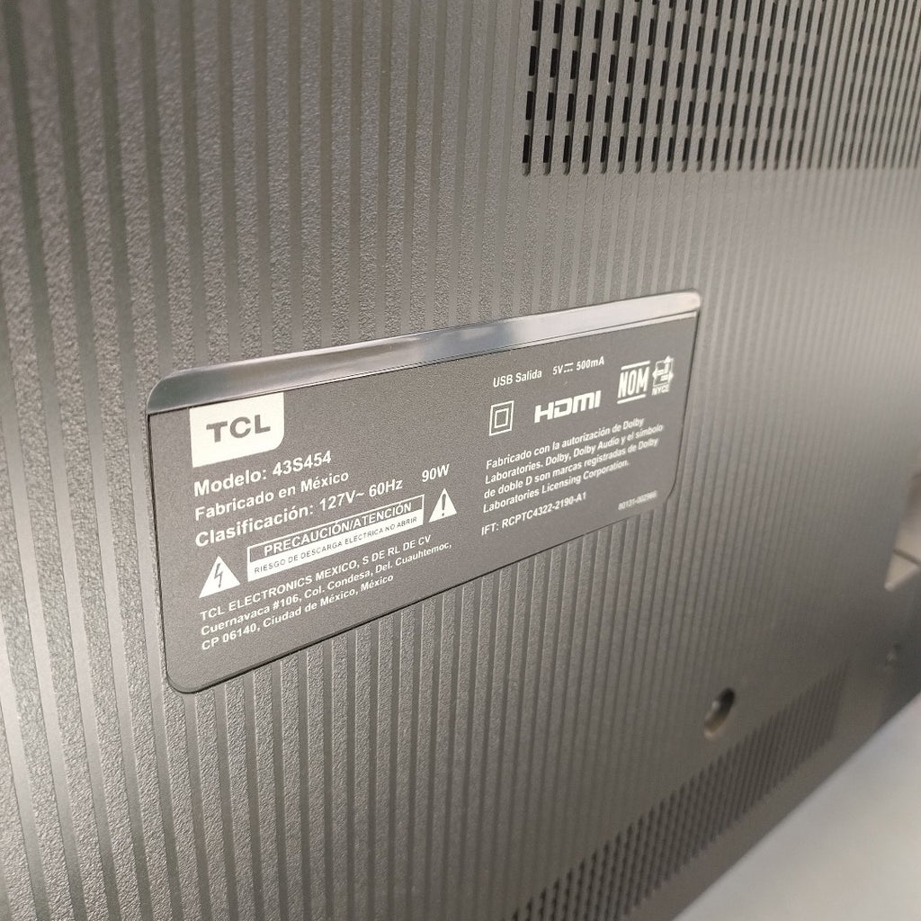 PANTALLA TCL 43S454 (2024) 43" LED 4K (SEMINUEVO)