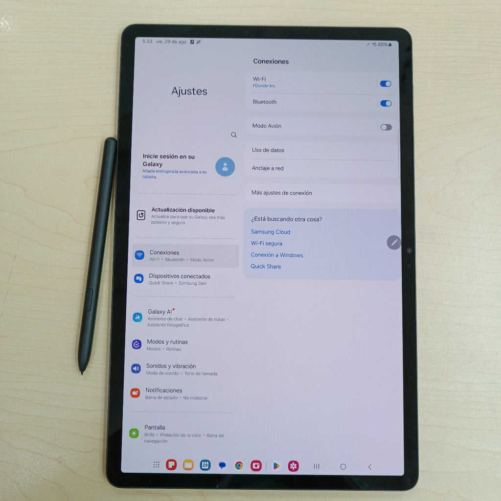 TABLETA SAMSUNG GALAXY TAB S8+ SM-X800 256 GB 8 GB RAM (SEMINUEVO)