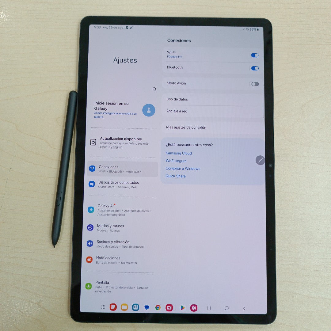 TABLETA SAMSUNG GALAXY TAB S8+ SM-X800 256 GB 8 GB RAM (SEMINUEVO)