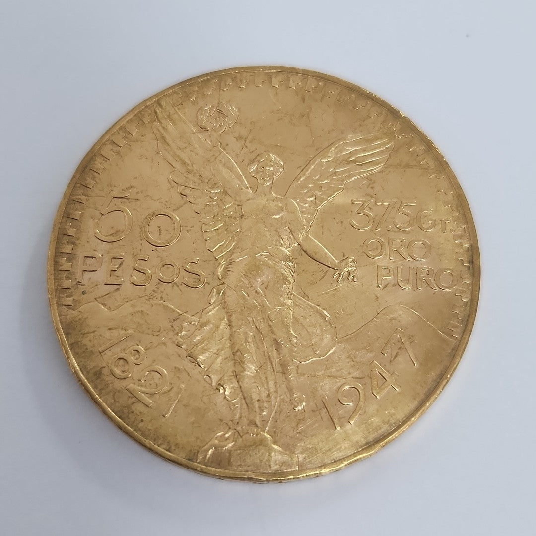 K1 41.6 GRMS 21 K IDENTIFICACIÓN MONEDA NOMINATIVA. MONEDAS PESOS 50 PESO (SEMINUEVO)