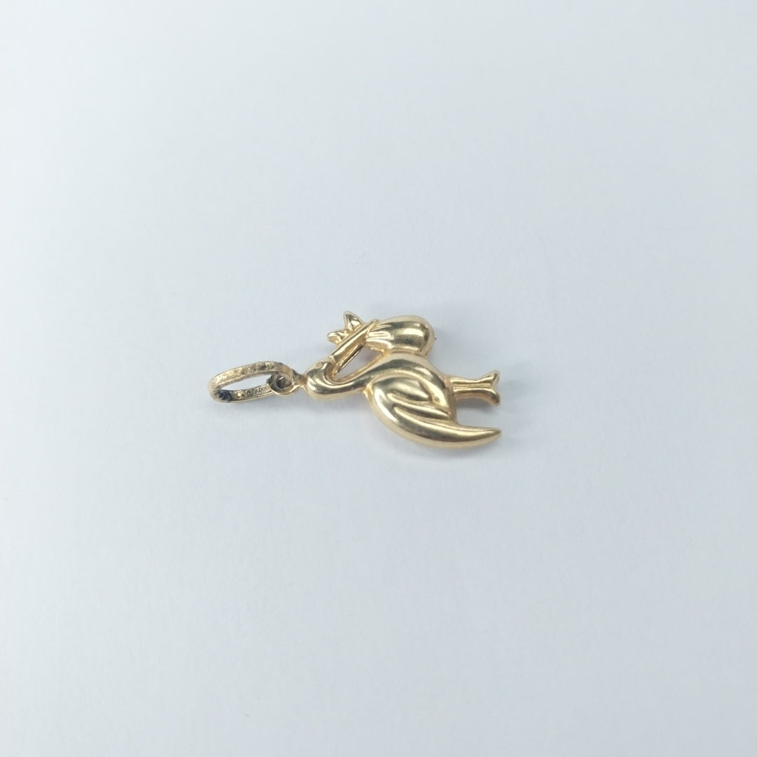 10023DIJ00000B1402 FRD12 DIJE DE CIGÜEÑA ORO 14K 1.1GRS (NUEVO)