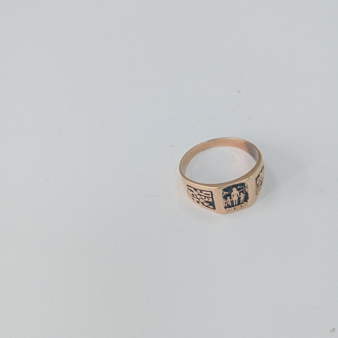 ANILLO DE GRADUACIÓN. ORO. 14 K 3.4 GRMS (SEMINUEVO)