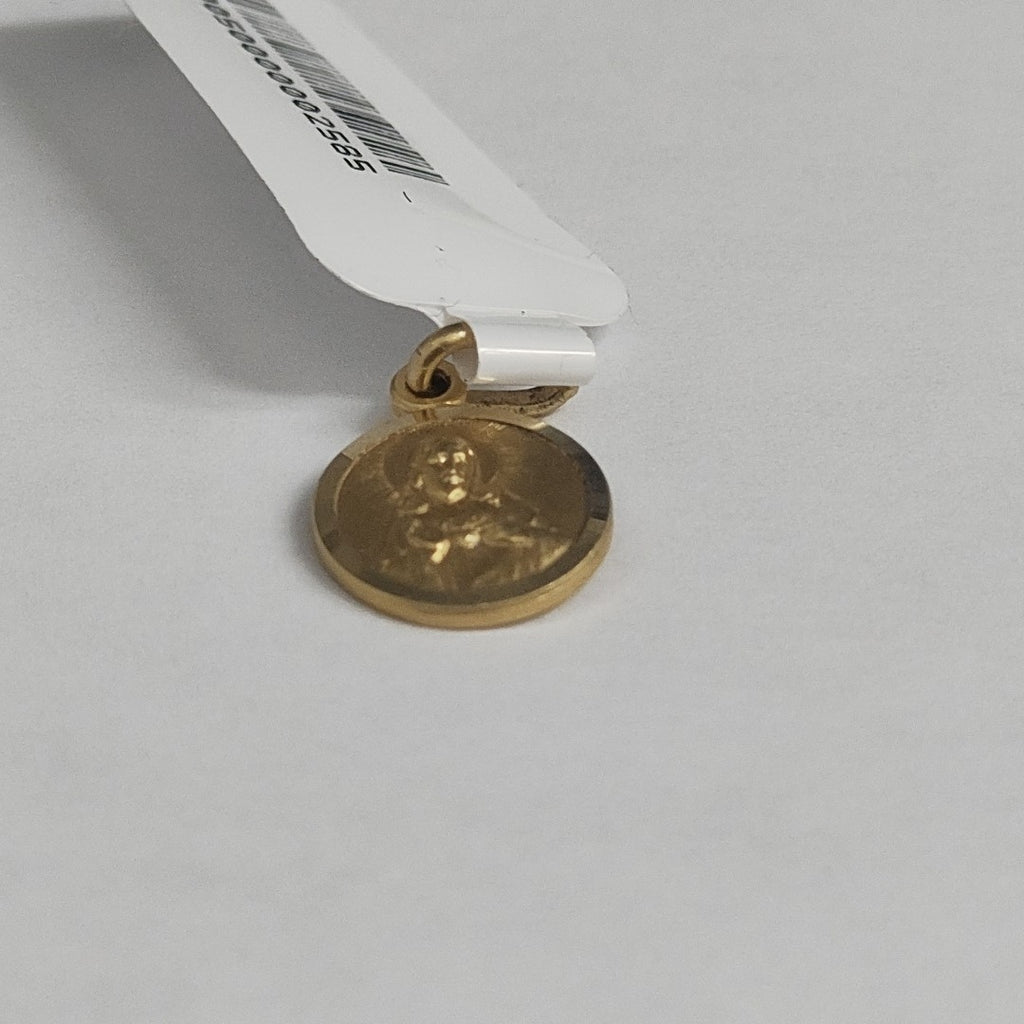 10010REL22900B229 FRD3 MEDALLA PEQUEÑA CIRCULAR DOBLE IMAGEN O/A ORO 14K 1.6GRS (NUEVO)