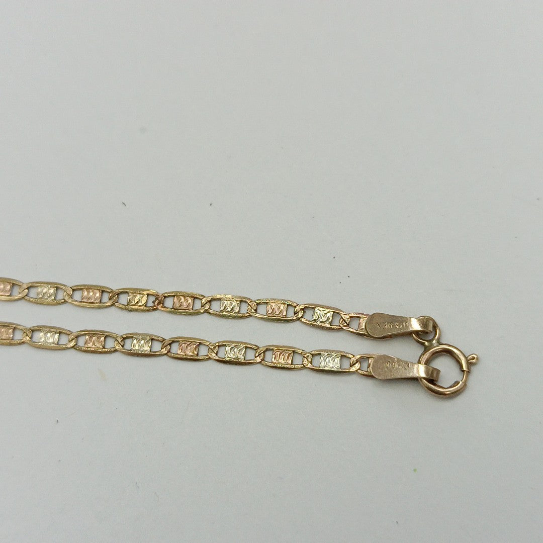 CADENA. ORO, ORO COMBINADO. 10 K 1.8 GRMS (SEMINUEVO)