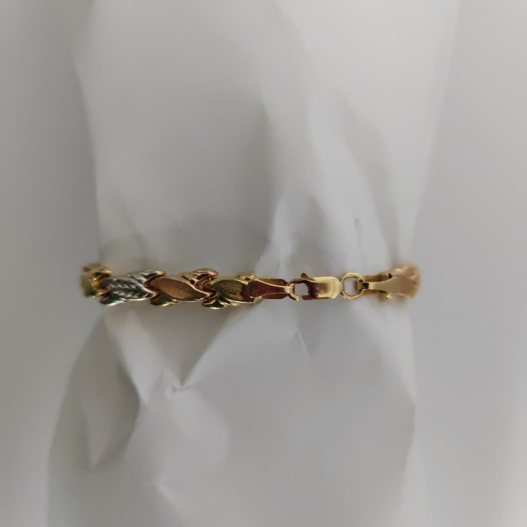 PULSERA ORO COMBINADO 14 K 7,30 GRMS (SEMINUEVO)