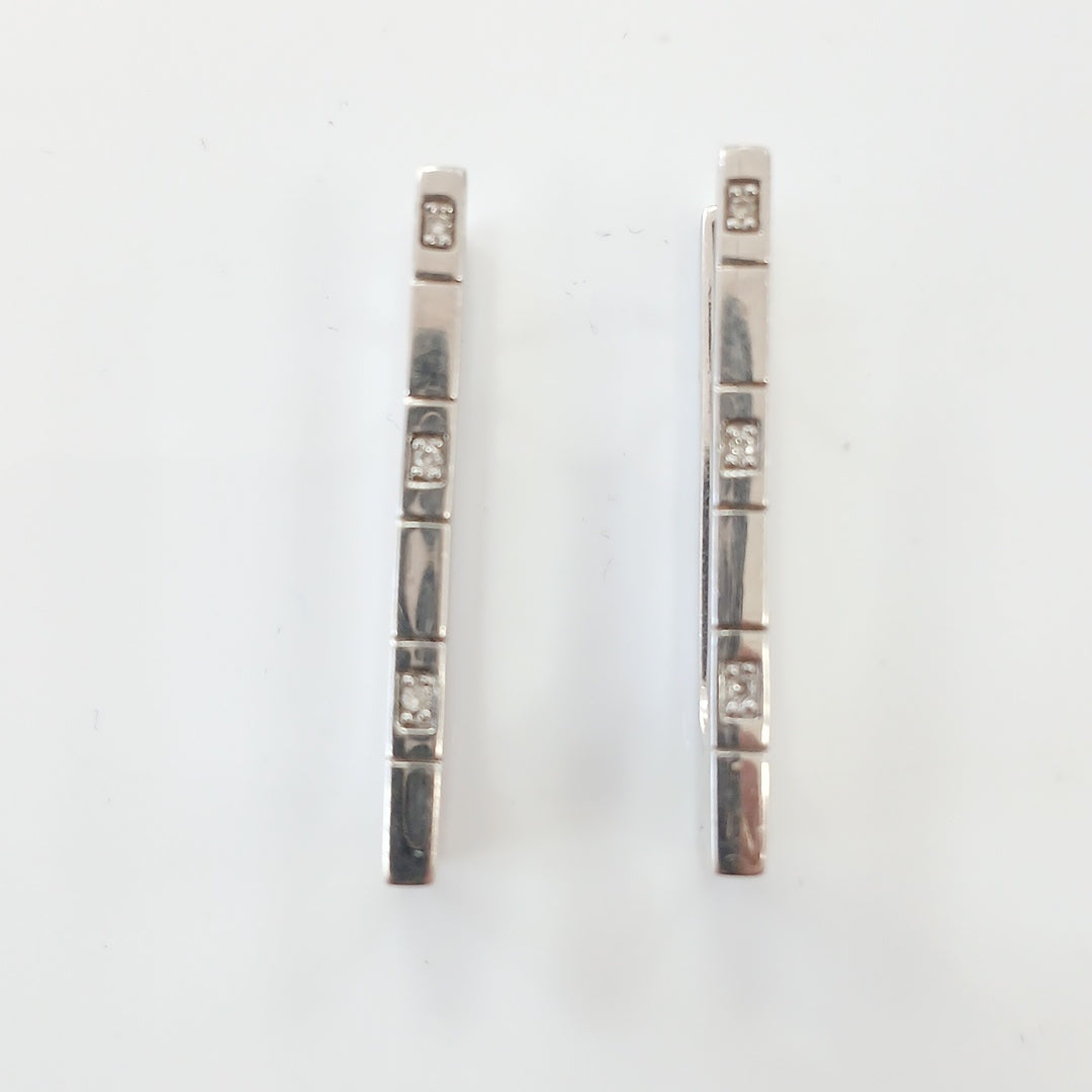 ARETES PAR ORO BLANCO 14 K 7,00 GRMS (SEMINUEVO)