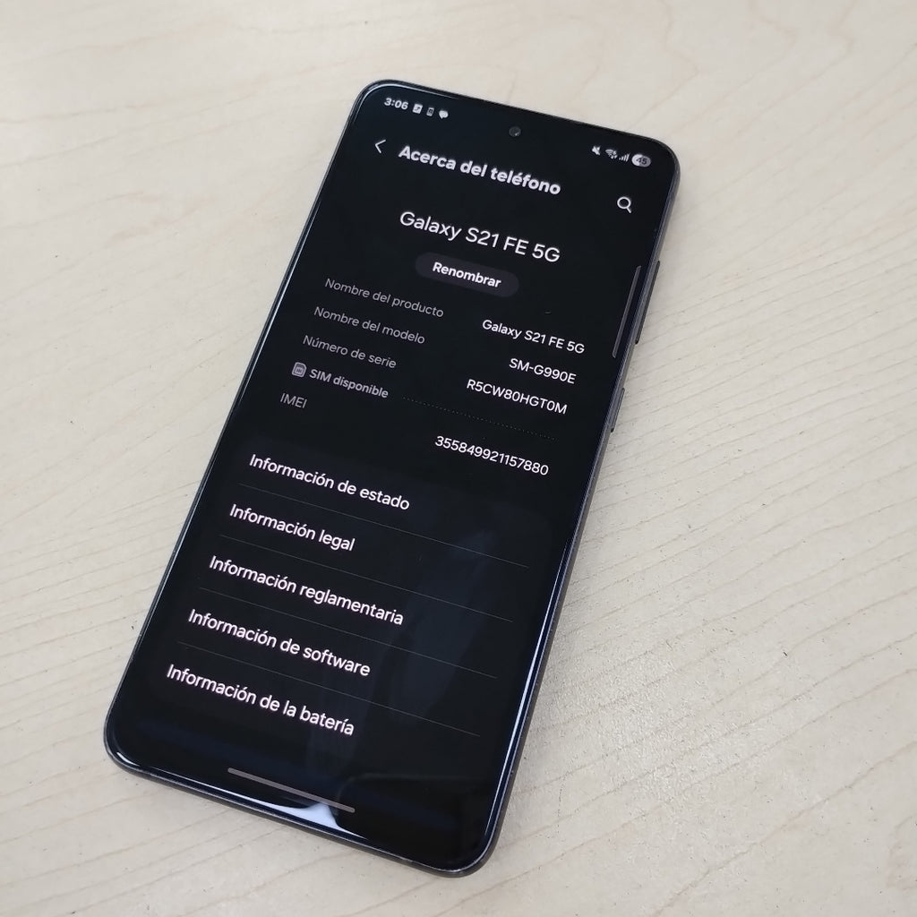 CELULAR SAMSUNG GALAXY S21 FE 5G SM-G990E 256 GB 8 GB RAM (SEMINUEVO)