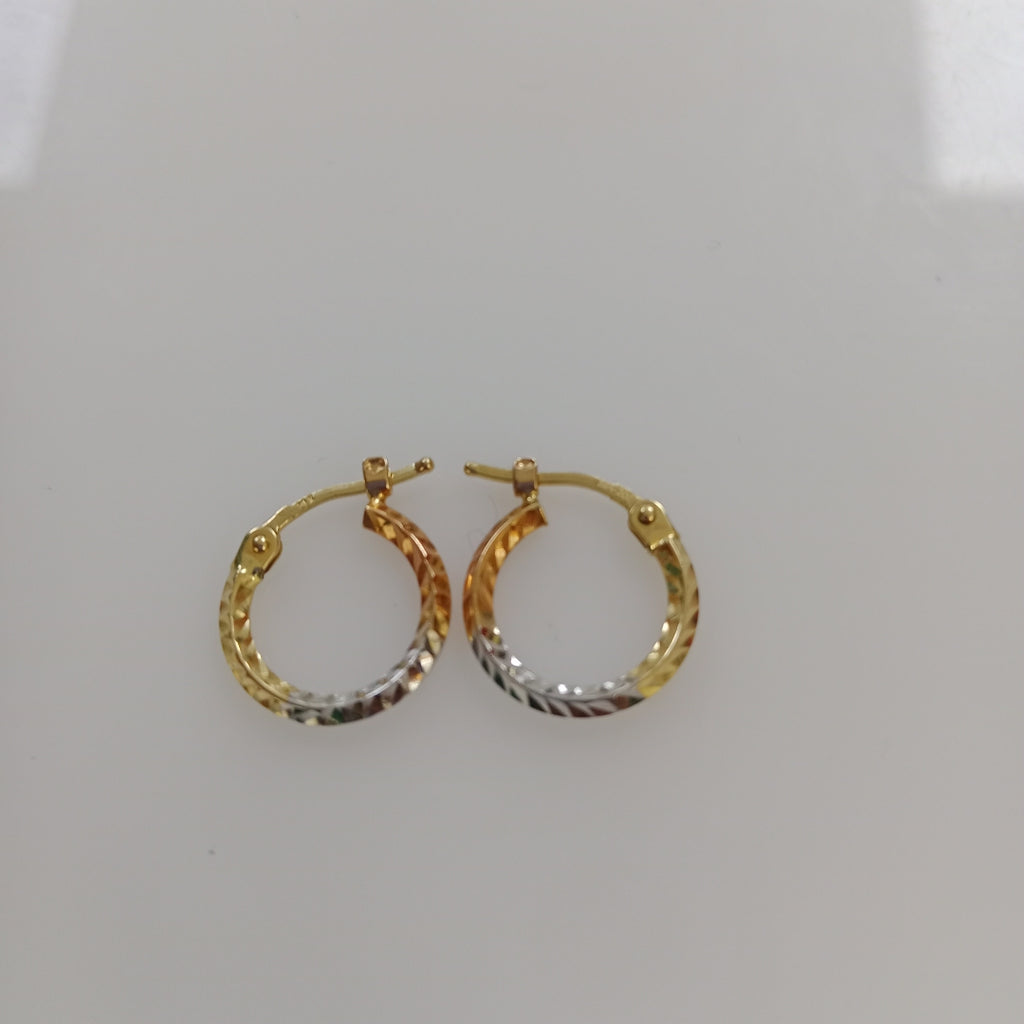 ARRACADAS PAR. ORO COMBINADO. 14 K 1 GRMS (SEMINUEVO)