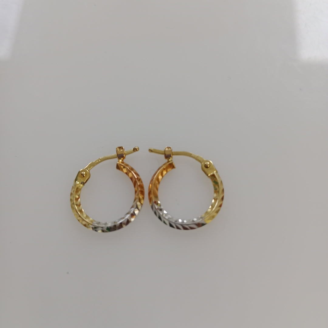 ARRACADAS PAR. ORO COMBINADO. 14 K 1 GRMS (SEMINUEVO)