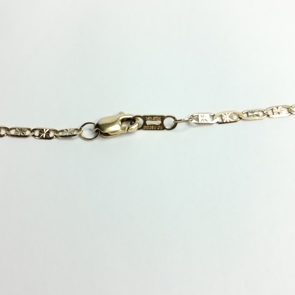 CADENA. ORO, ORO COMBINADO. 14 K 3.7 GRMS (SEMINUEVO)