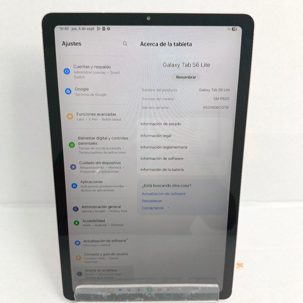 TABLETA SAMSUNG GALAXY TAB S6 LITE SM-P620 (2024) 128 GB 4 GB RAM (SEMINUEVO)