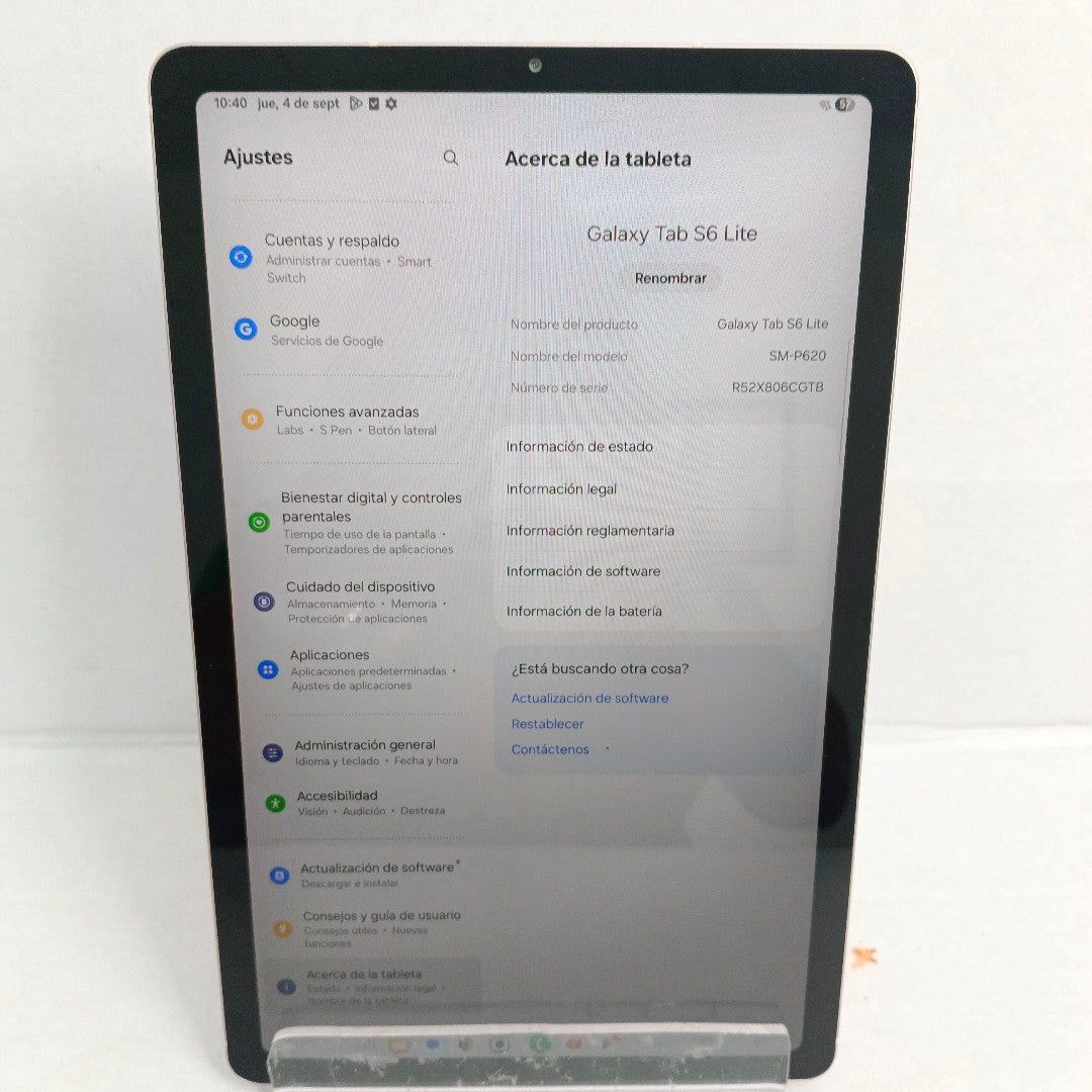 TABLETA SAMSUNG GALAXY TAB S6 LITE SM-P620 (2024) 128 GB 4 GB RAM (SEMINUEVO)
