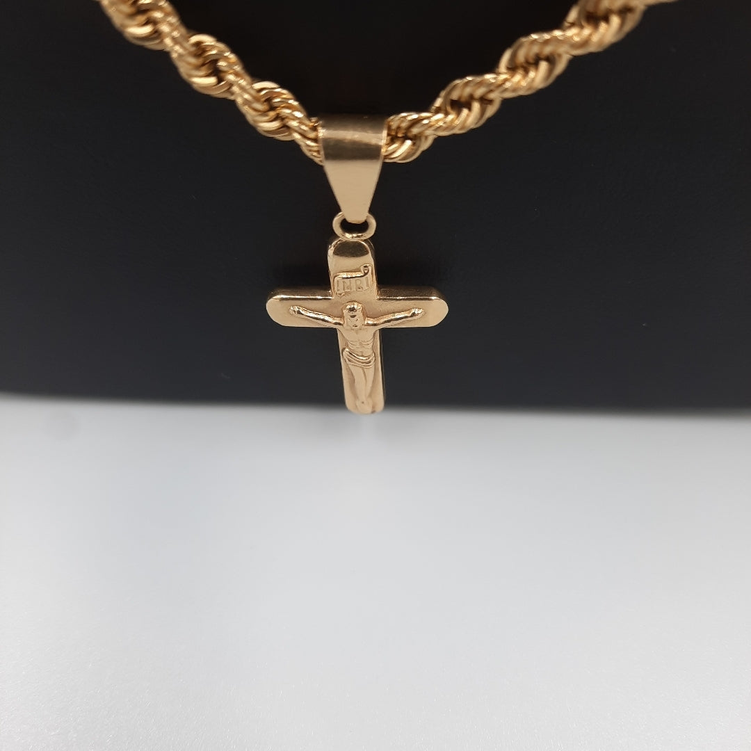 CADENA, CRUCIFIJO. ORO. 18 K 11.4 GRMS (SEMINUEVO)