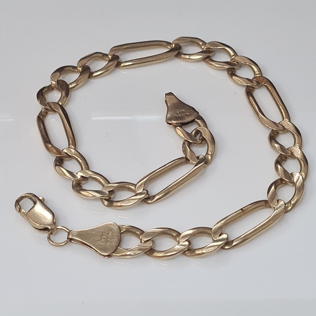 PULSERA,SEMANARIO DE ARGOLLAS ORO 14 K 18,30 GRMS (SEMINUEVO