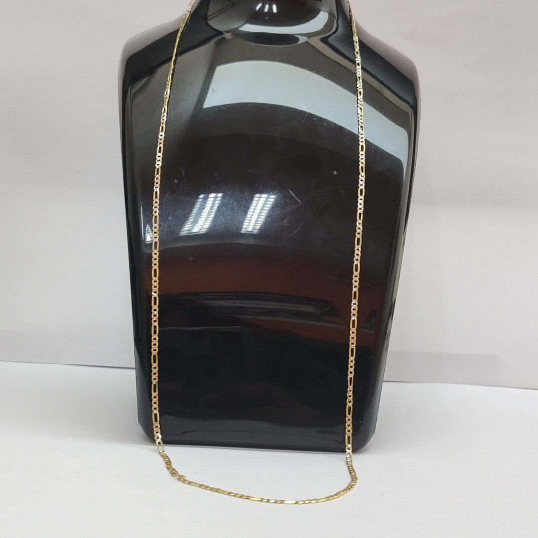CADENAS CARTIER 3*1 DIAMANTADA ORO 14K 3.5 (NUEVO)