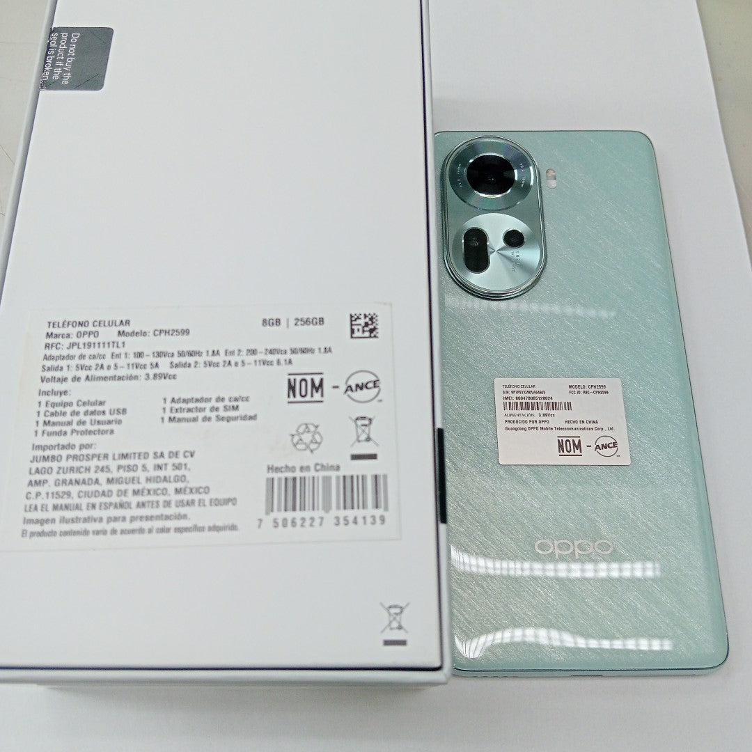 CELULAR OPPO  RENO11 5G CPH2599 (2024) 256 GB 8 GB RAM (SEMINUEVO)