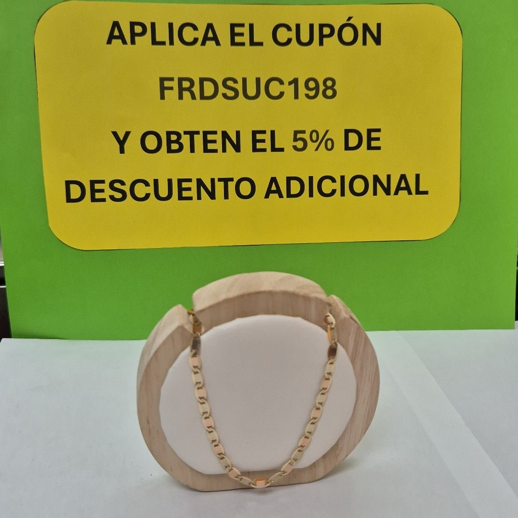 CADENAS VALENTINA/ESPEJO ORO 14K 10 (NUEVO)