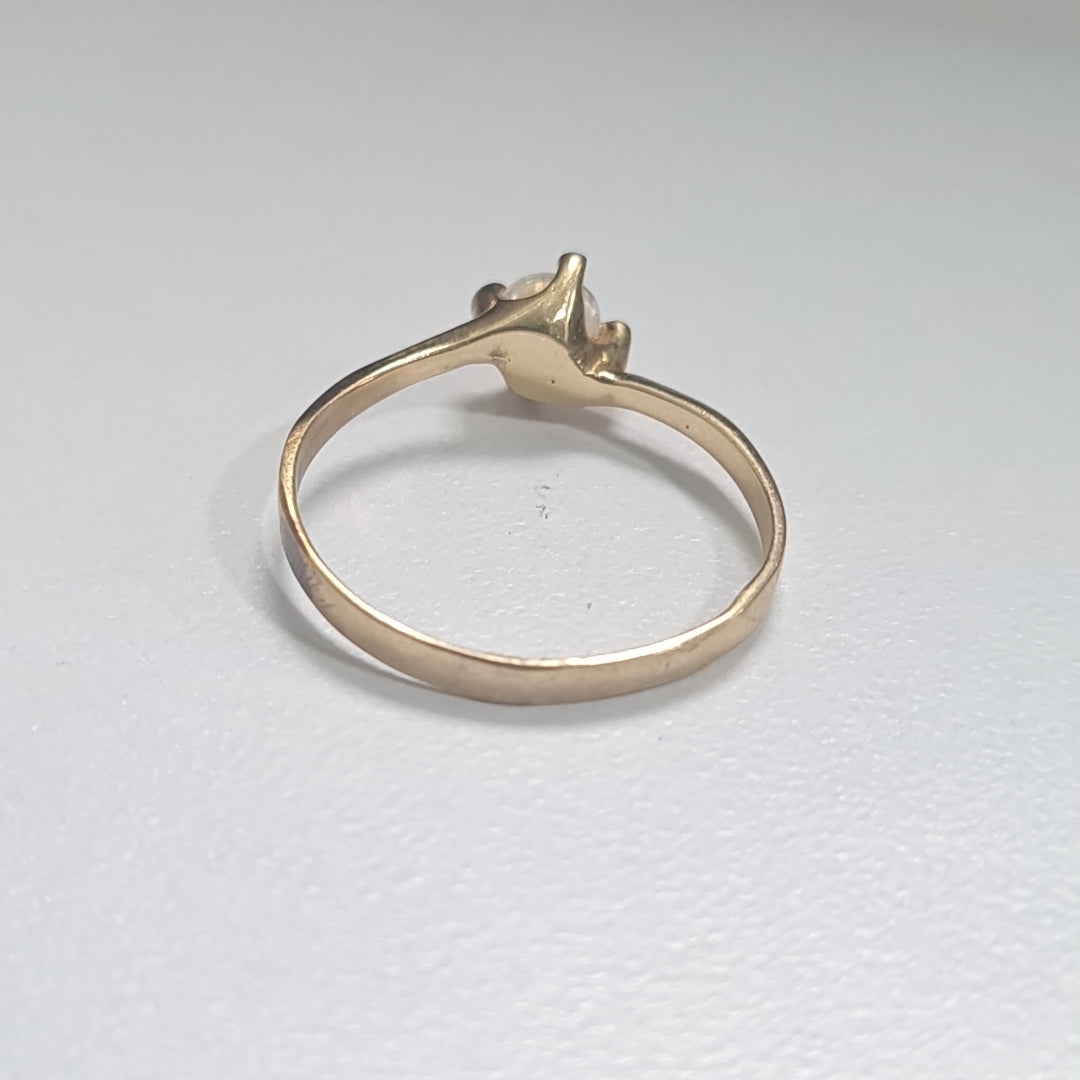 ANILLITO, SOLITARIO. ORO. 14 K 1.2 GRMS (SEMINUEVO)