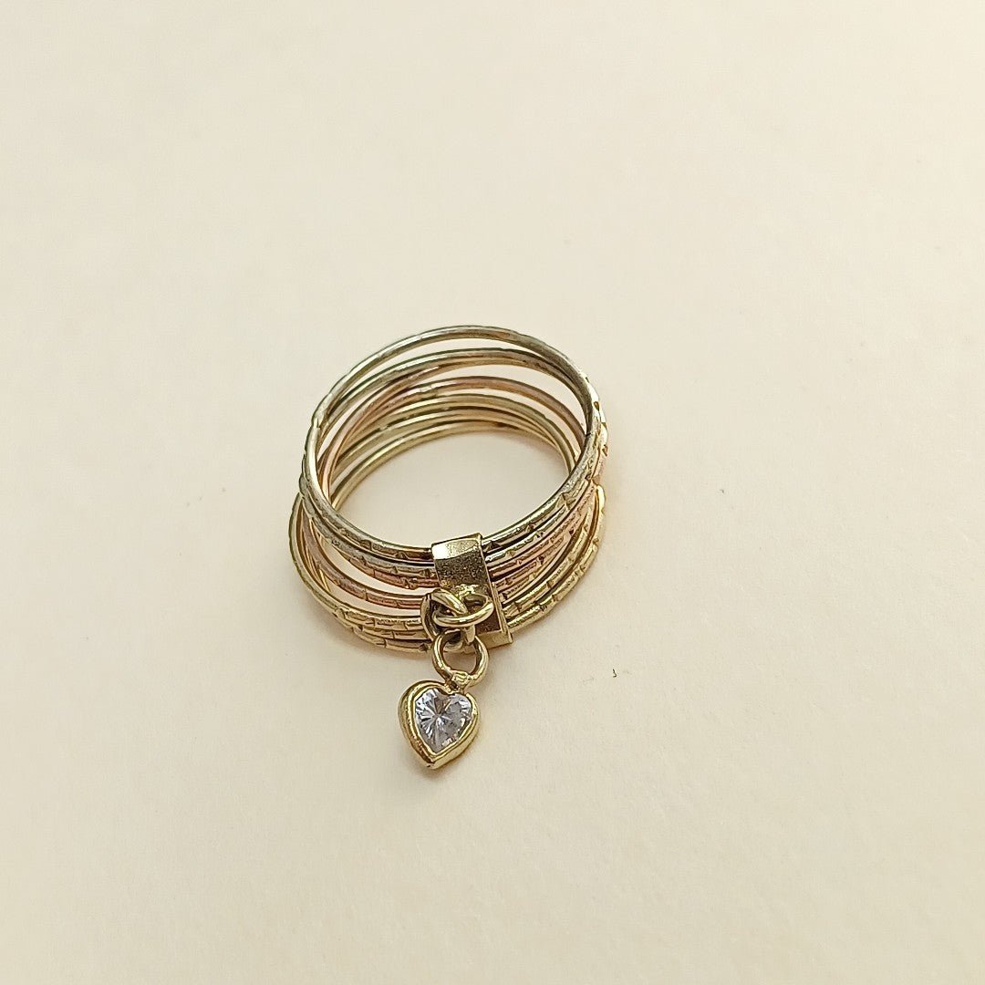 ANILLITO ORO,ORO COMBINADO 14 K 3,30 GRMS (SEMINUEVO)