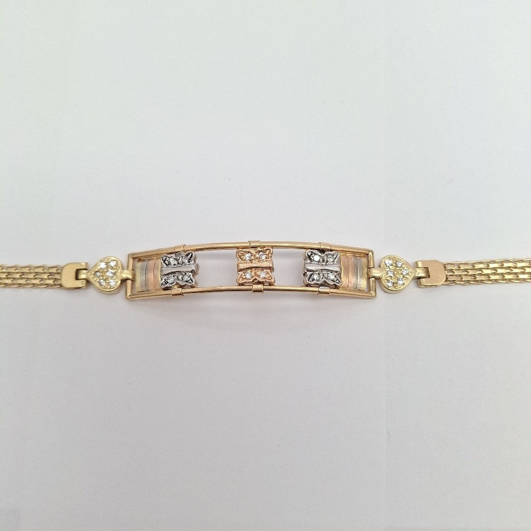 ESCLAVA. ORO COMBINADO. 14 K 12 GRMS (SEMINUEVO)