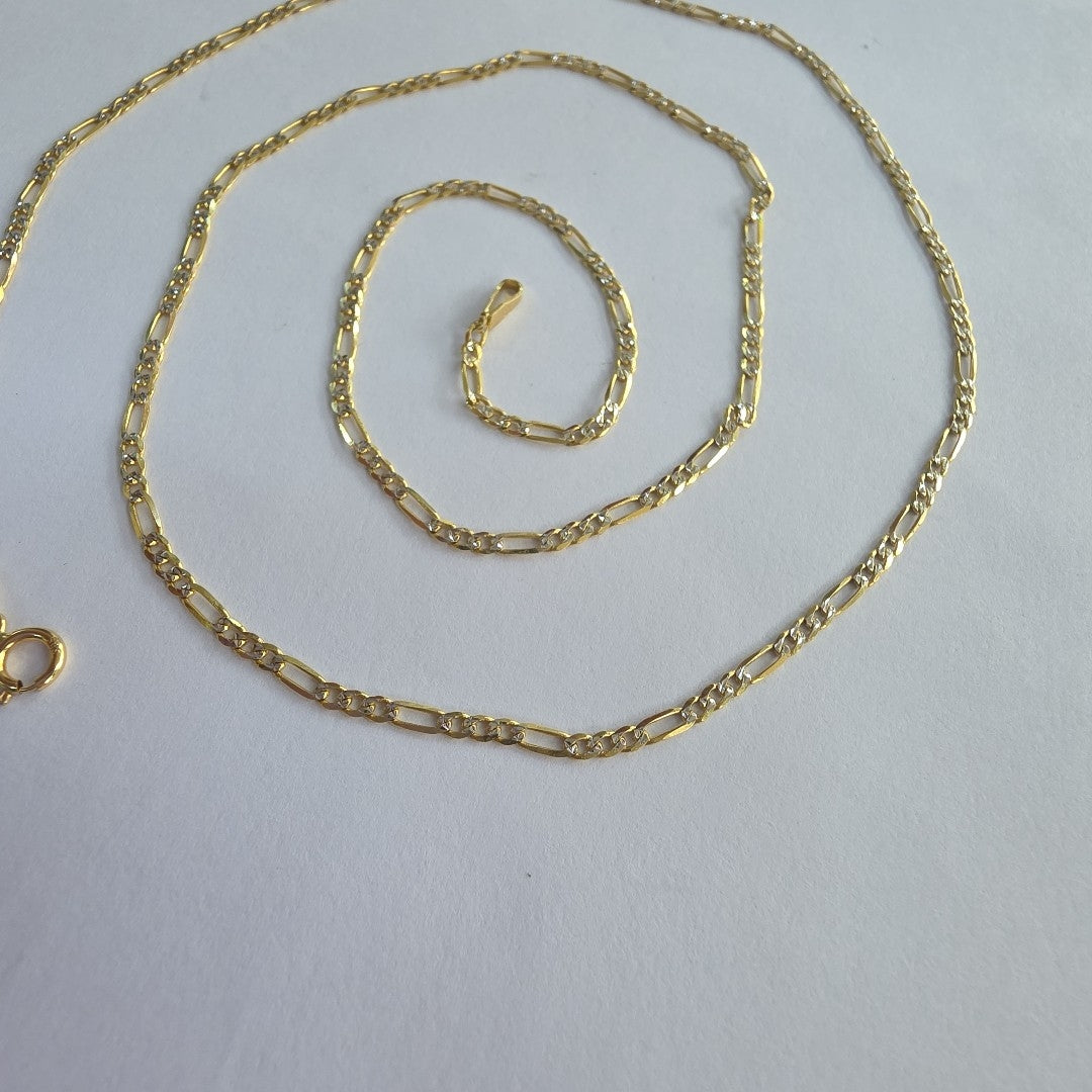 CADENAS CARTIER 3*1 DIAMANTADA ORO 14K 3.3 (NUEVO)