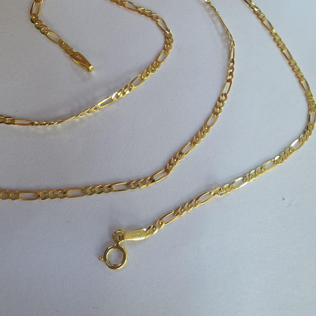 CADENAS CARTIER 3*1 AMARILLA ORO 14K 3.4 (NUEVO)