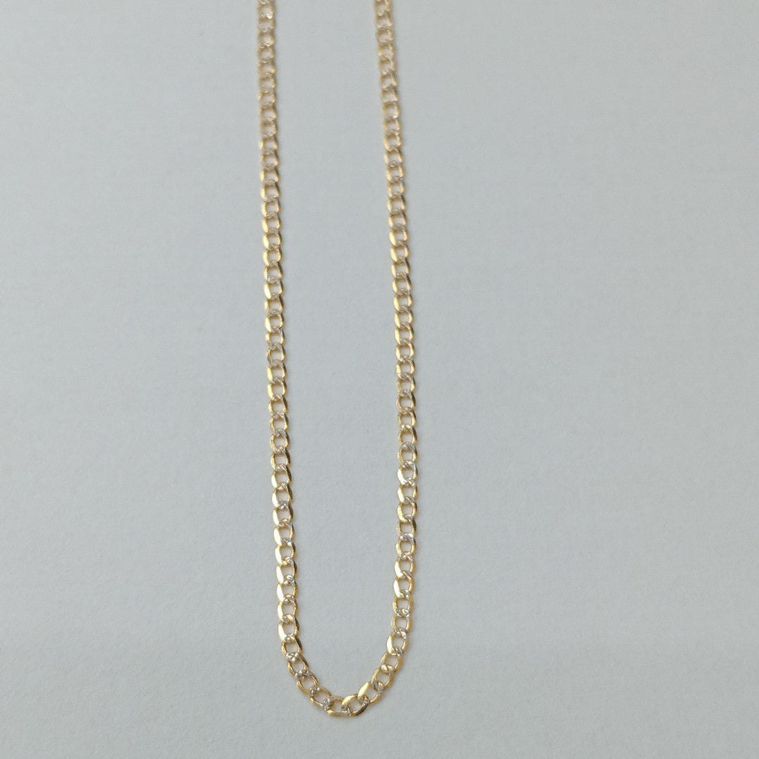 CADENAS BARBADA DIAMANTADA ORO 14K 1.9 (NUEVO)