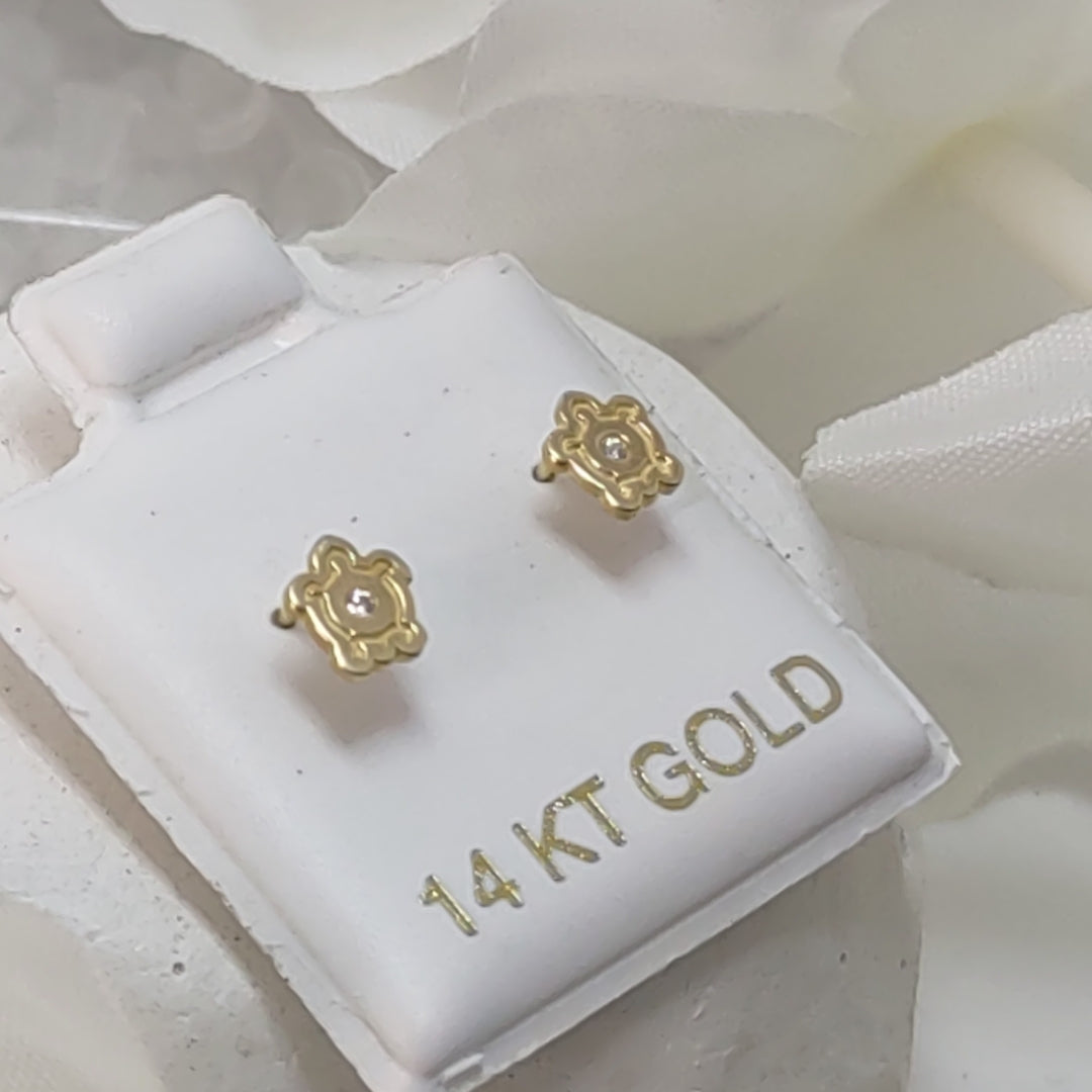 BROQUELES ORO 14K 1 (NUEVO)