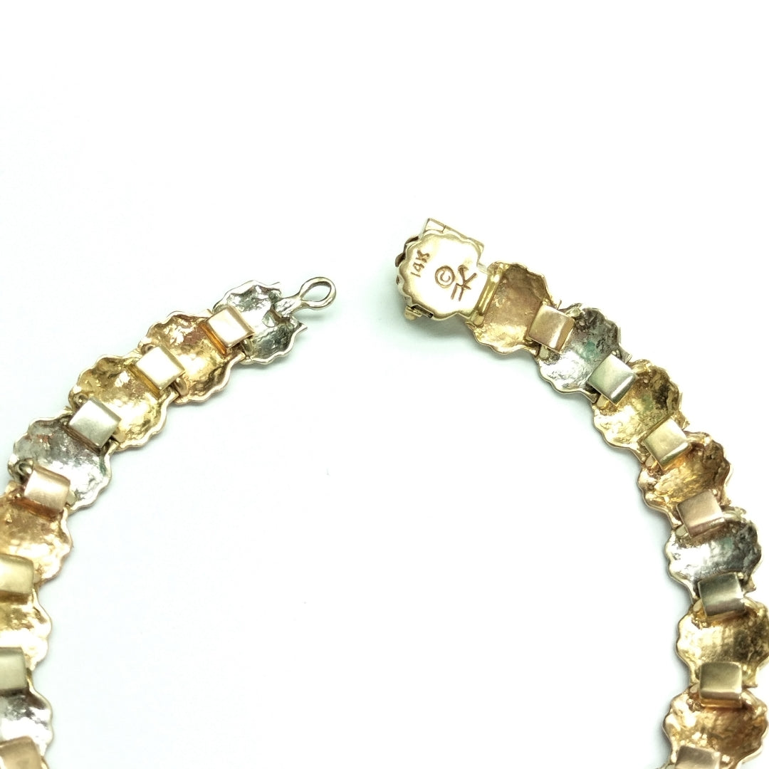 PULSERA. ORO COMBINADO. 14 K 21.7 GRMS (SEMINUEVO)
